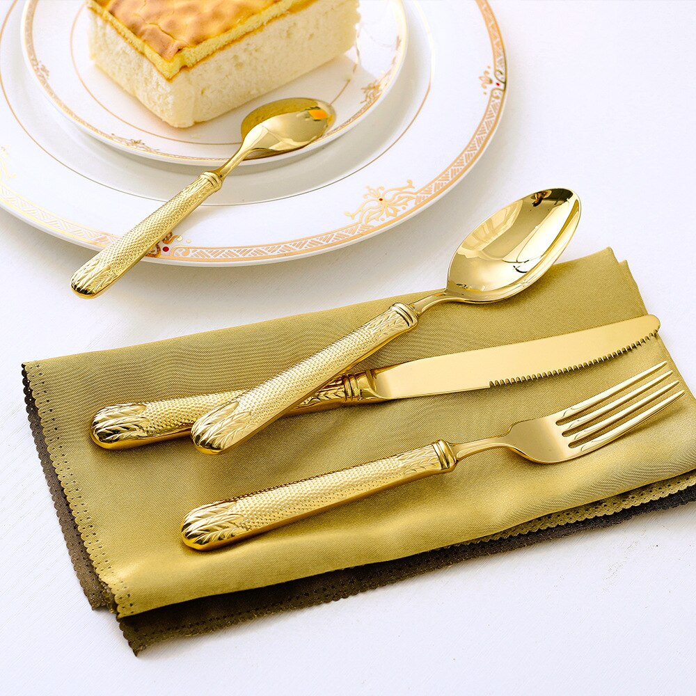 Elnoora Gold&Silver Luxury Cutlery Set | Yedwo