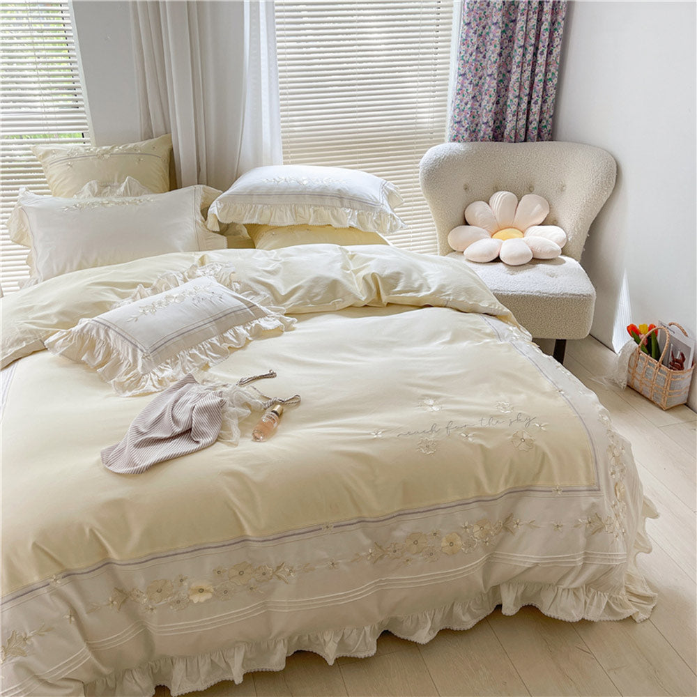 French Princess Embroidery Duvet Cover | 3CARATS