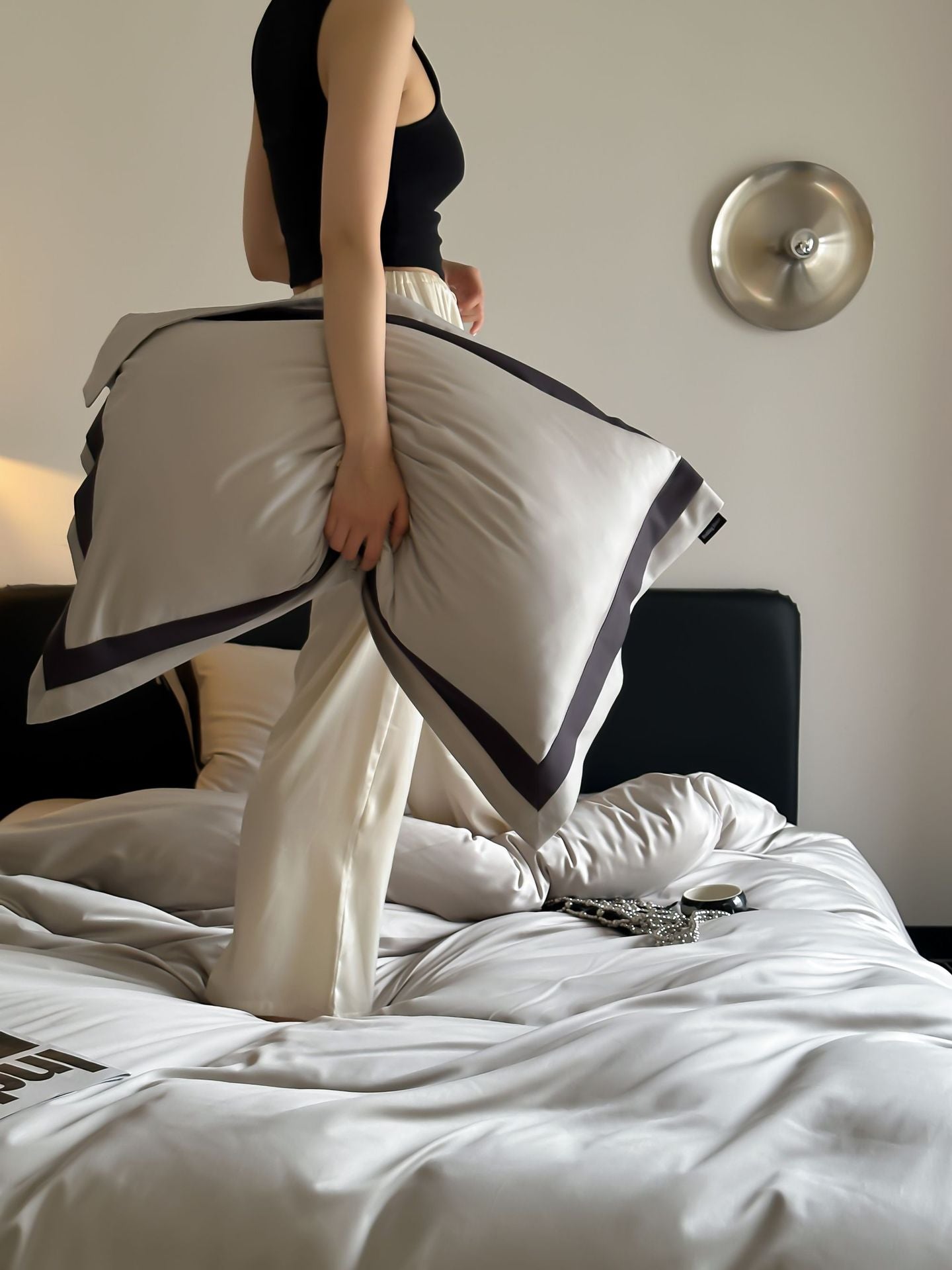 Luxury 100S Tencel-Cotton Blend Solid Color Bedding Set | 3CARATS