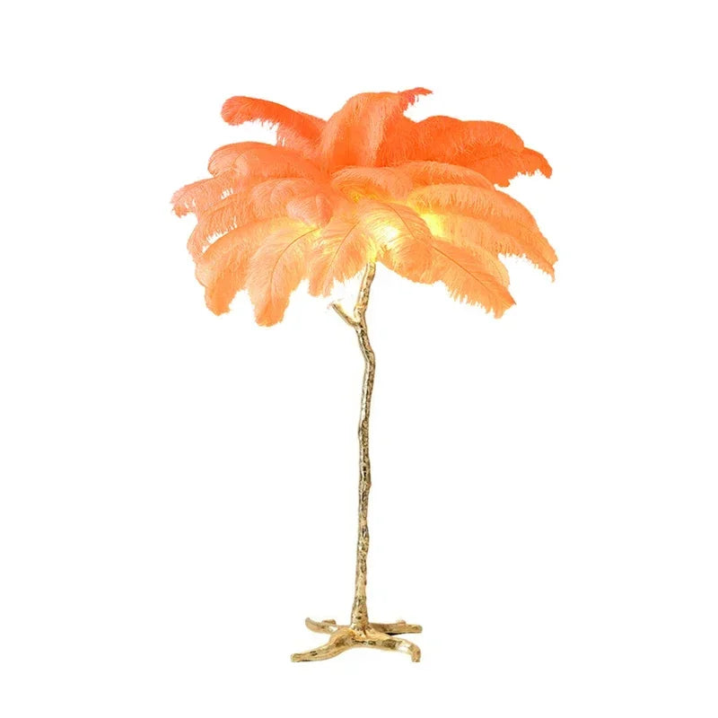 Luxury Ostrich Feather Led Floor Lamp | 3CARATS