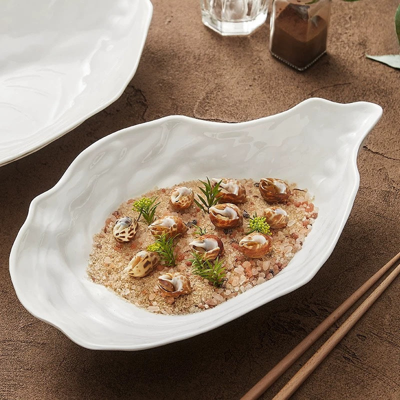 Marina™ Oyster Shell Ceramic Plate | 3CARATS