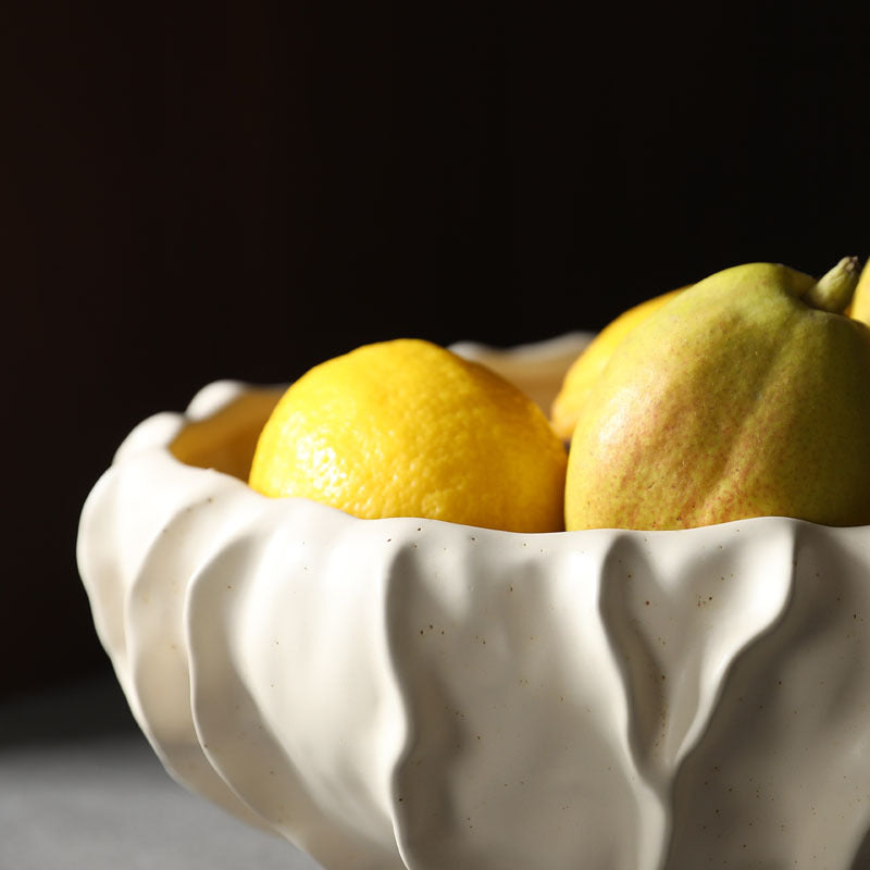 Wabi-Sabi Abstract Art Ceramic Fruit Plate | 3CARATS