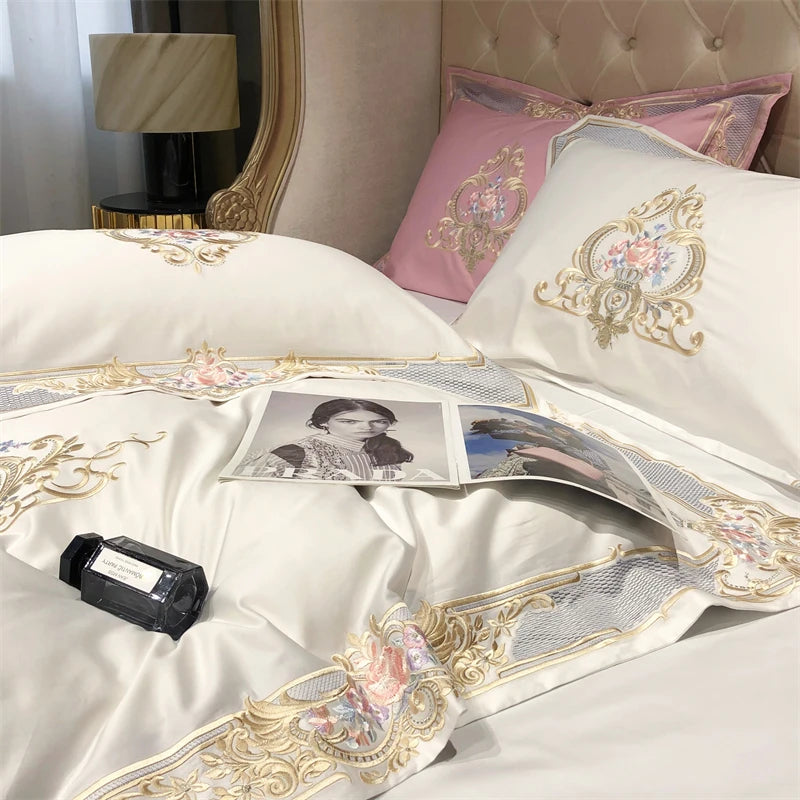 1000TC Egyptian Cotton Luxury Embroidery Bedding set | 3CARATS