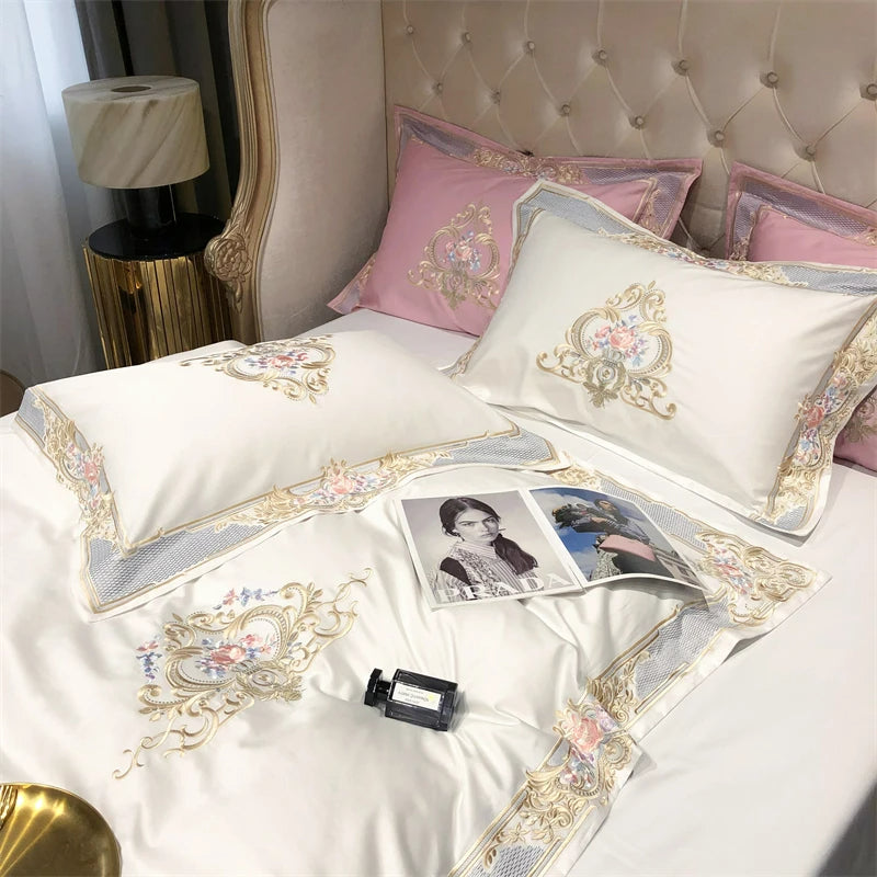 1000TC Egyptian Cotton Luxury Embroidery Bedding set | 3CARATS