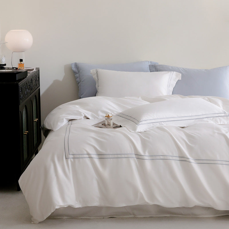 1000TC Egyptian Cotton White Bedding Set | 3CARATS