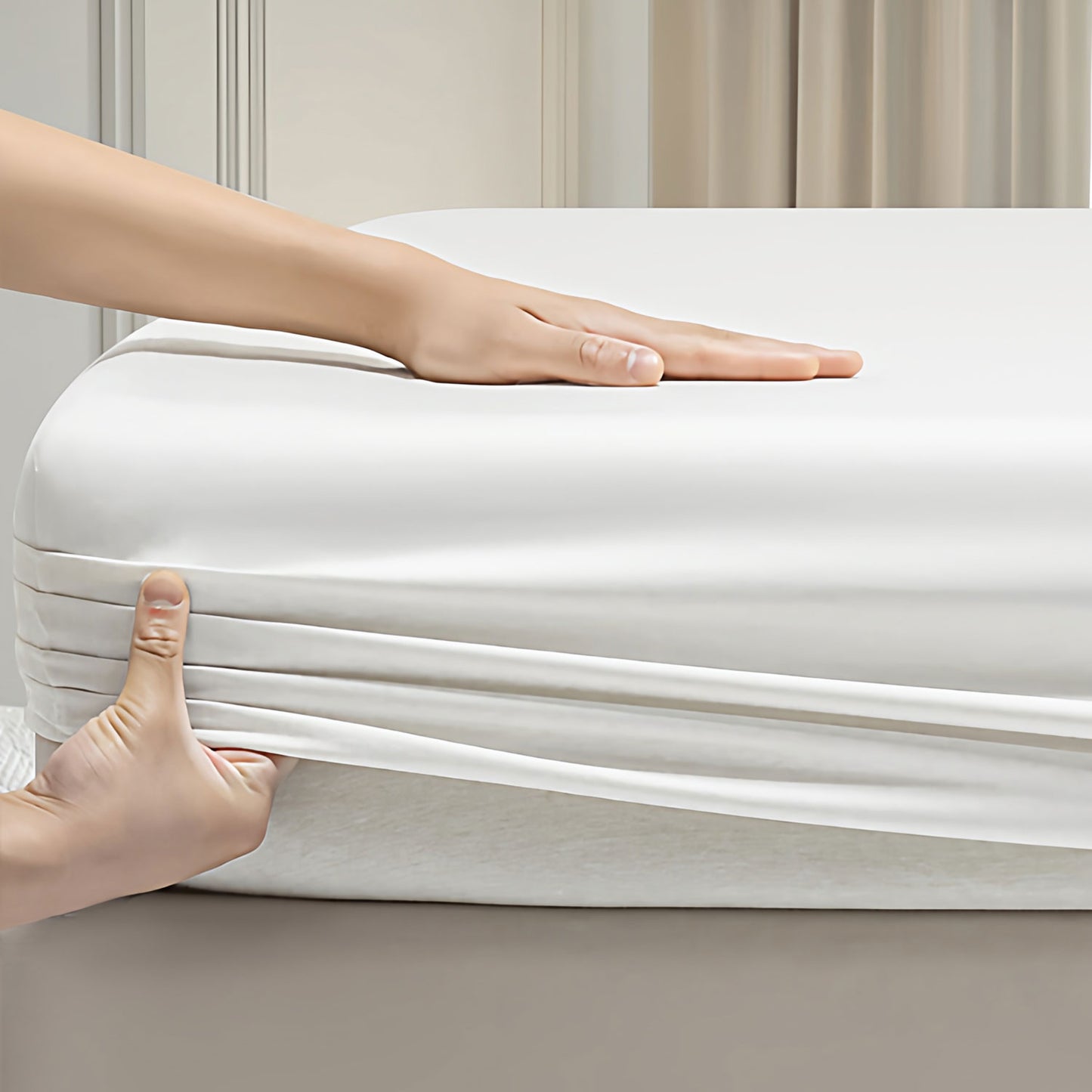 1000TC Egyptian Cotton White Bedding Set | 3CARATS