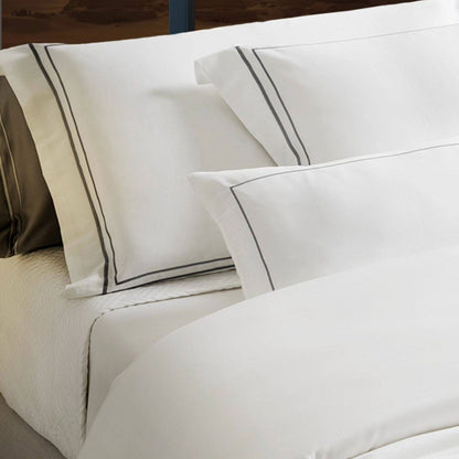 1000TC Egyptian Cotton White Bedding Set | 3CARATS