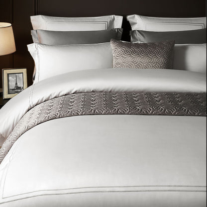 1000TC Egyptian Cotton White Bedding Set | 3CARATS