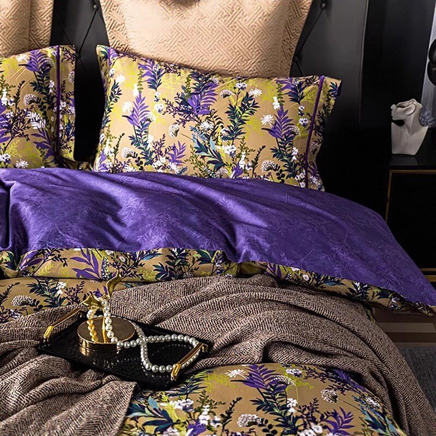 Alice Luxury Wisteria Egyptian Cotton Bedding Set | 3CARATS
