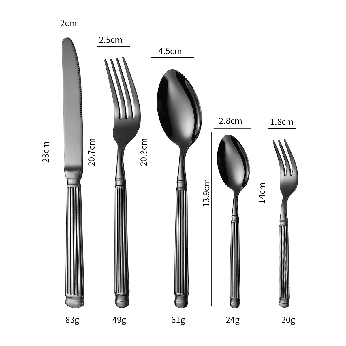 Aurelia Luxury Column Gold-Plated Dining Cutlery | 3CARATS