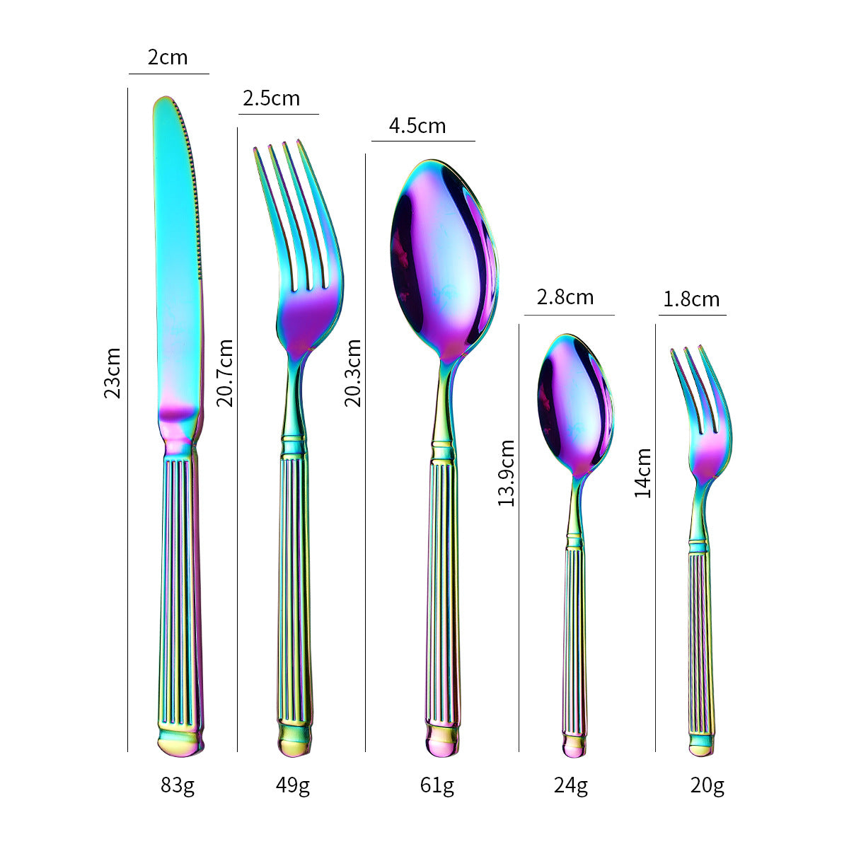 Aurelia Luxury Column Gold-Plated Dining Cutlery | 3CARATS