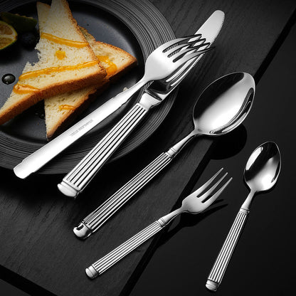 Aurelia Luxury Column Gold-Plated Dining Cutlery | 3CARATS