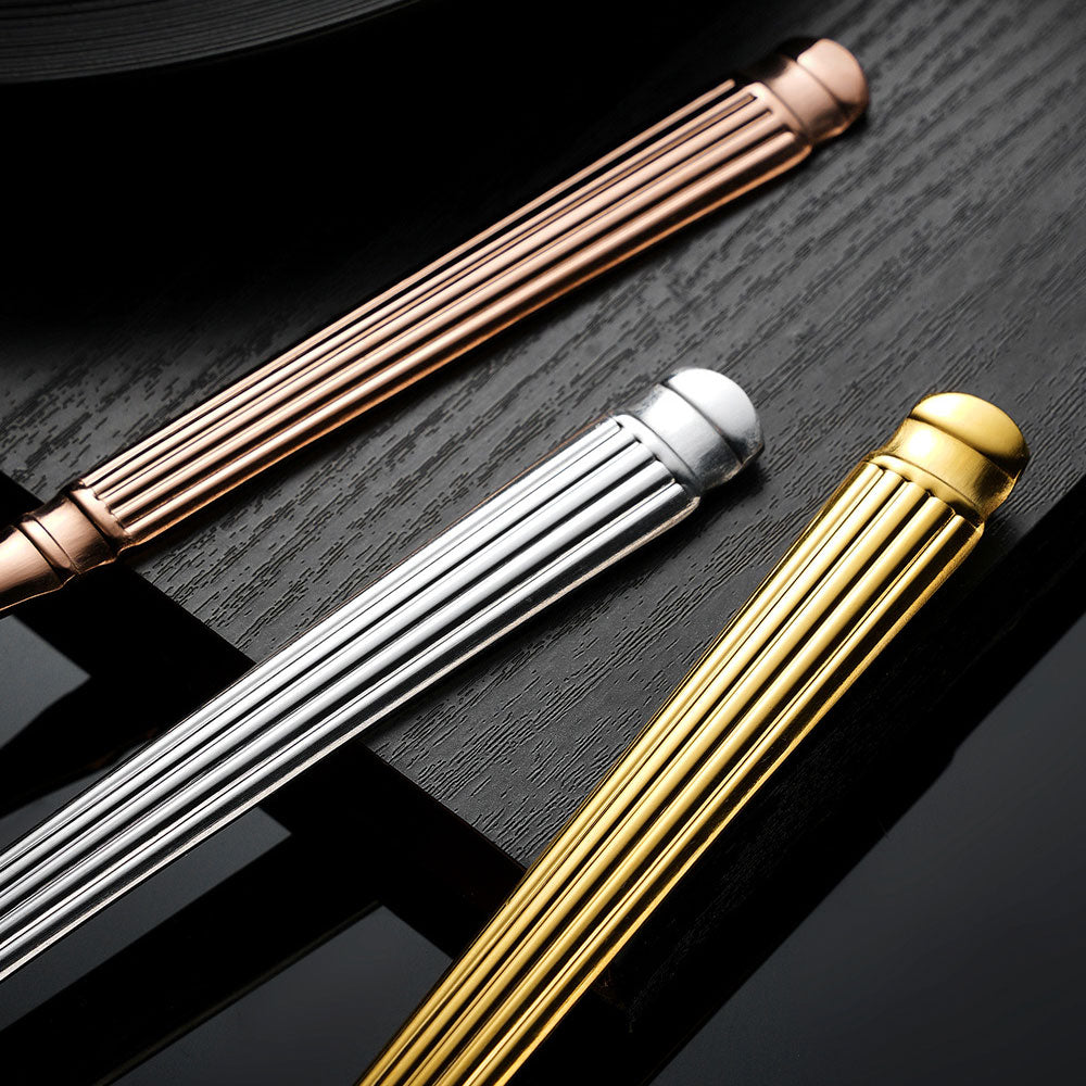 Aurelia Luxury Column Gold-Plated Dining Cutlery | 3CARATS