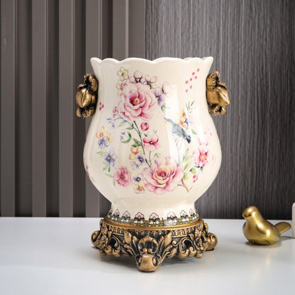 Crackle Glaze Azure Art Vase | 3CARATS
