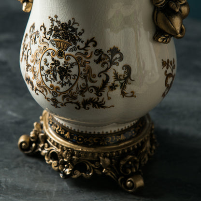 Crackle Glaze Azure Art Vase | 3CARATS