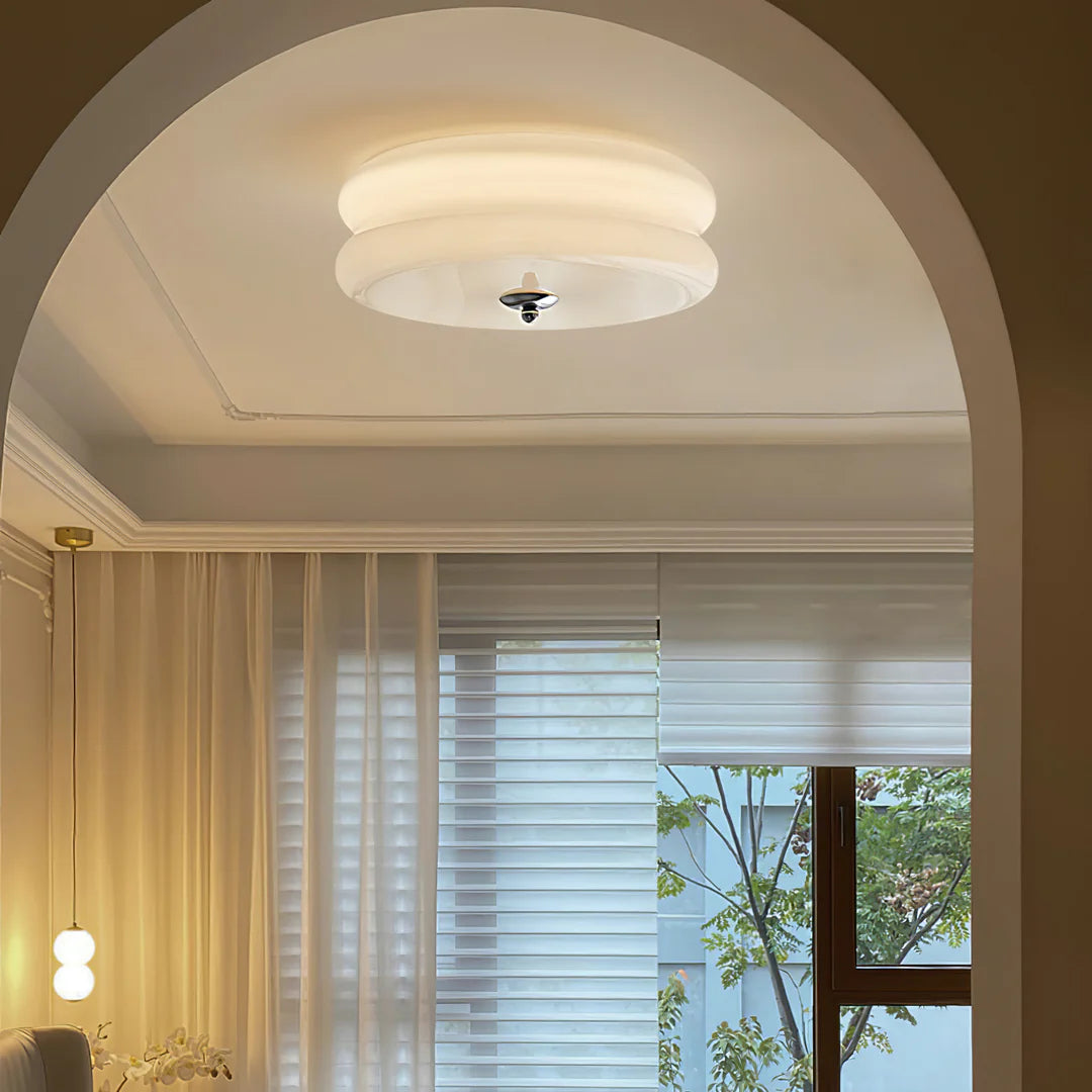 Cream Style French Art Deco Glass Ceiling Light | 3CARATS