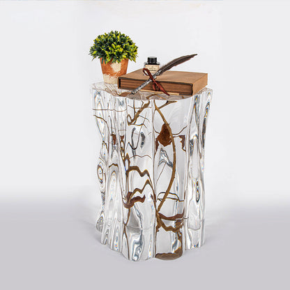 Crystal Clear Stool with Natural Branches | 3CARATS