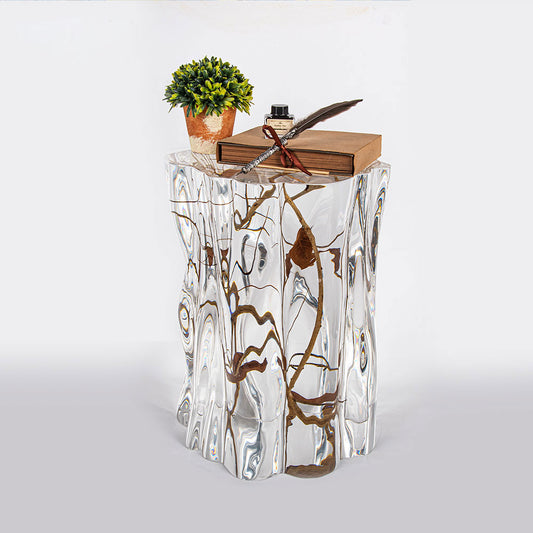 Crystal Clear Stool with Natural Branches | 3CARATS