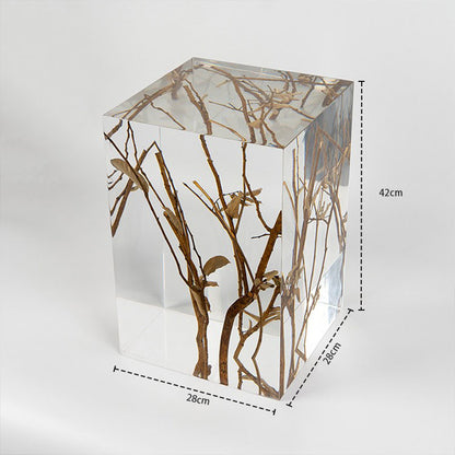 Crystal Clear Stool with Natural Branches | 3CARATS