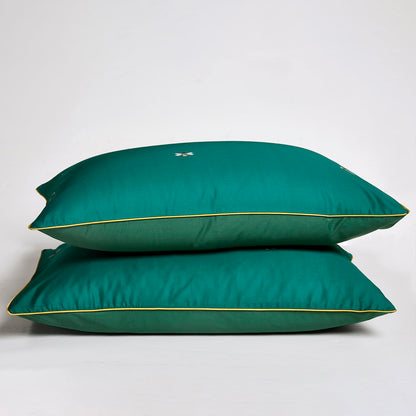 Dark Green Bee Cotton Duvet Set | 3CARATS