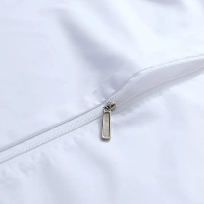 Degella Luxury Stripe Egyptian Cotton White Bedding Set | 3CARATS