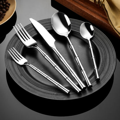 Eldamara Bamboo-Inspired Stainless Steel Cutlery Set | 3CARATS