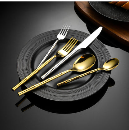 Eldamara Bamboo-Inspired Stainless Steel Cutlery Set | 3CARATS