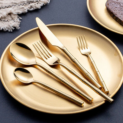 Eldamara Bamboo-Inspired Stainless Steel Cutlery Set | 3CARATS