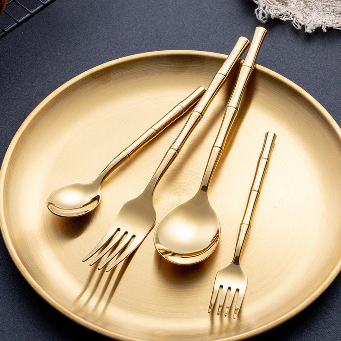 Eldamara Bamboo-Inspired Stainless Steel Cutlery Set | 3CARATS