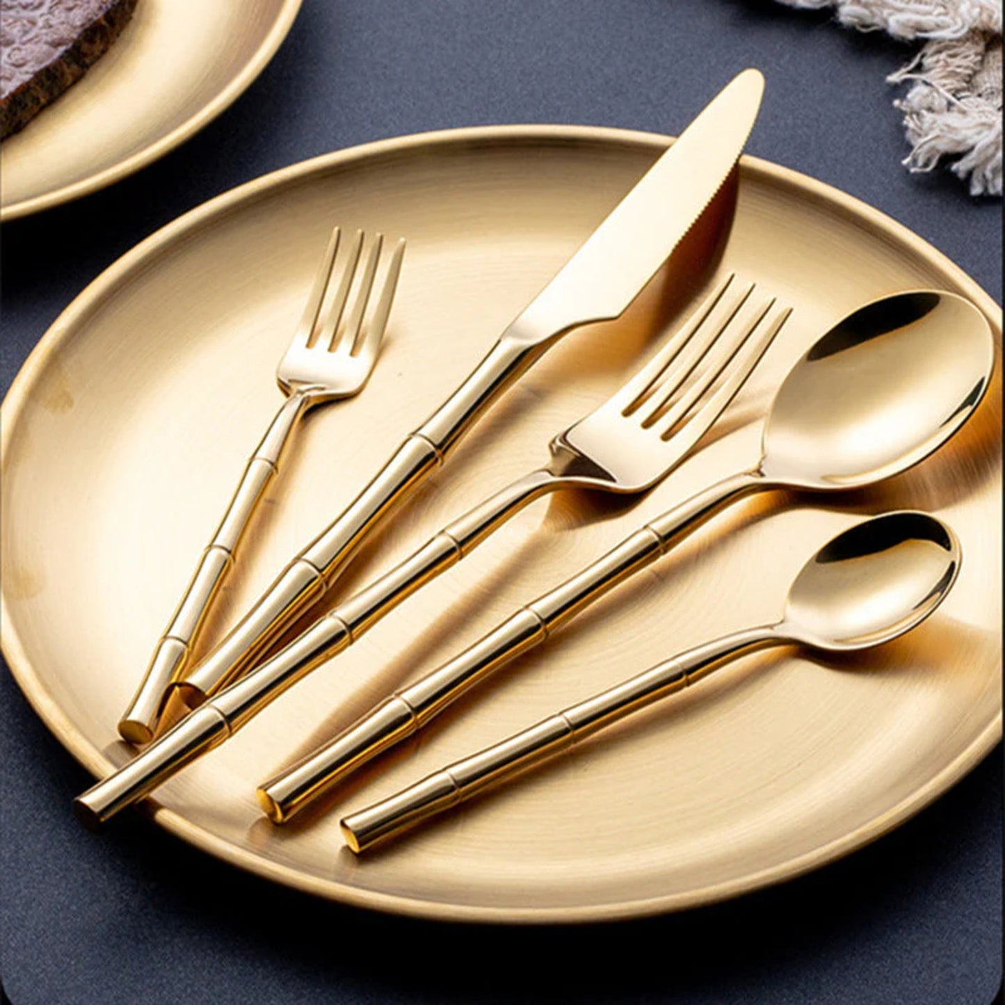 Eldamara Bamboo-Inspired Stainless Steel Cutlery Set | 3CARATS