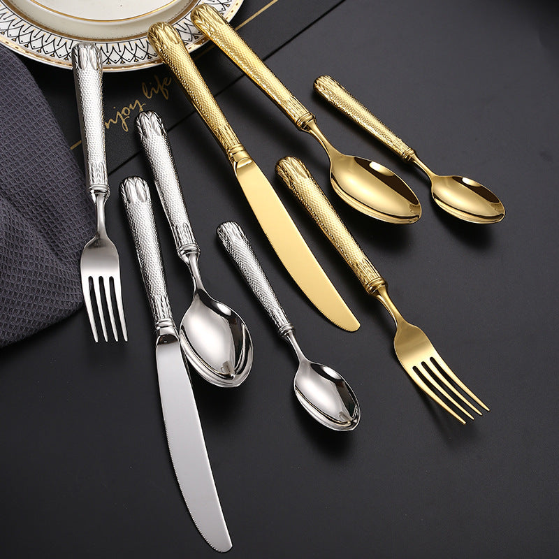 Elnoora Gold&Silver Luxury Cutlery Set | Yedwo