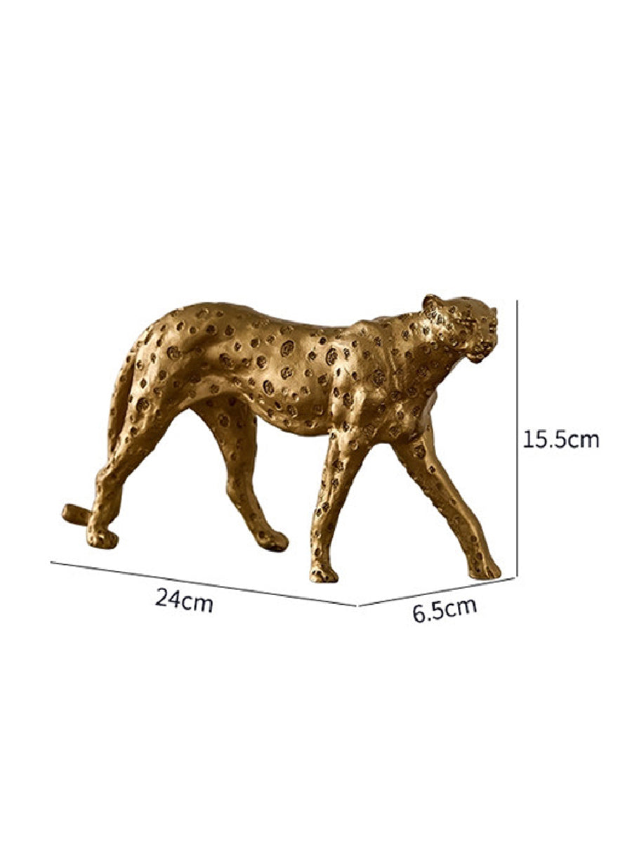 Golden Exquisite Leopard Art Ornament | 3CARATS