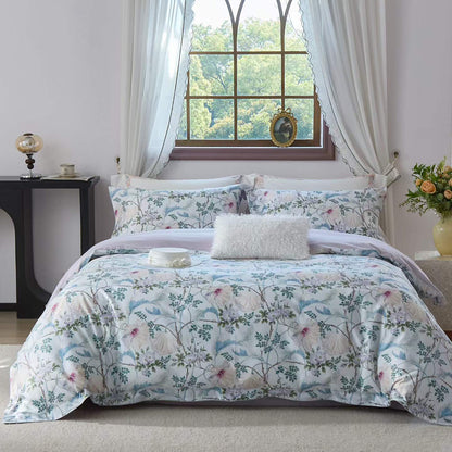 Floral & Bird Print Ultra-Soft Premium Bedding Set | 3CARATS