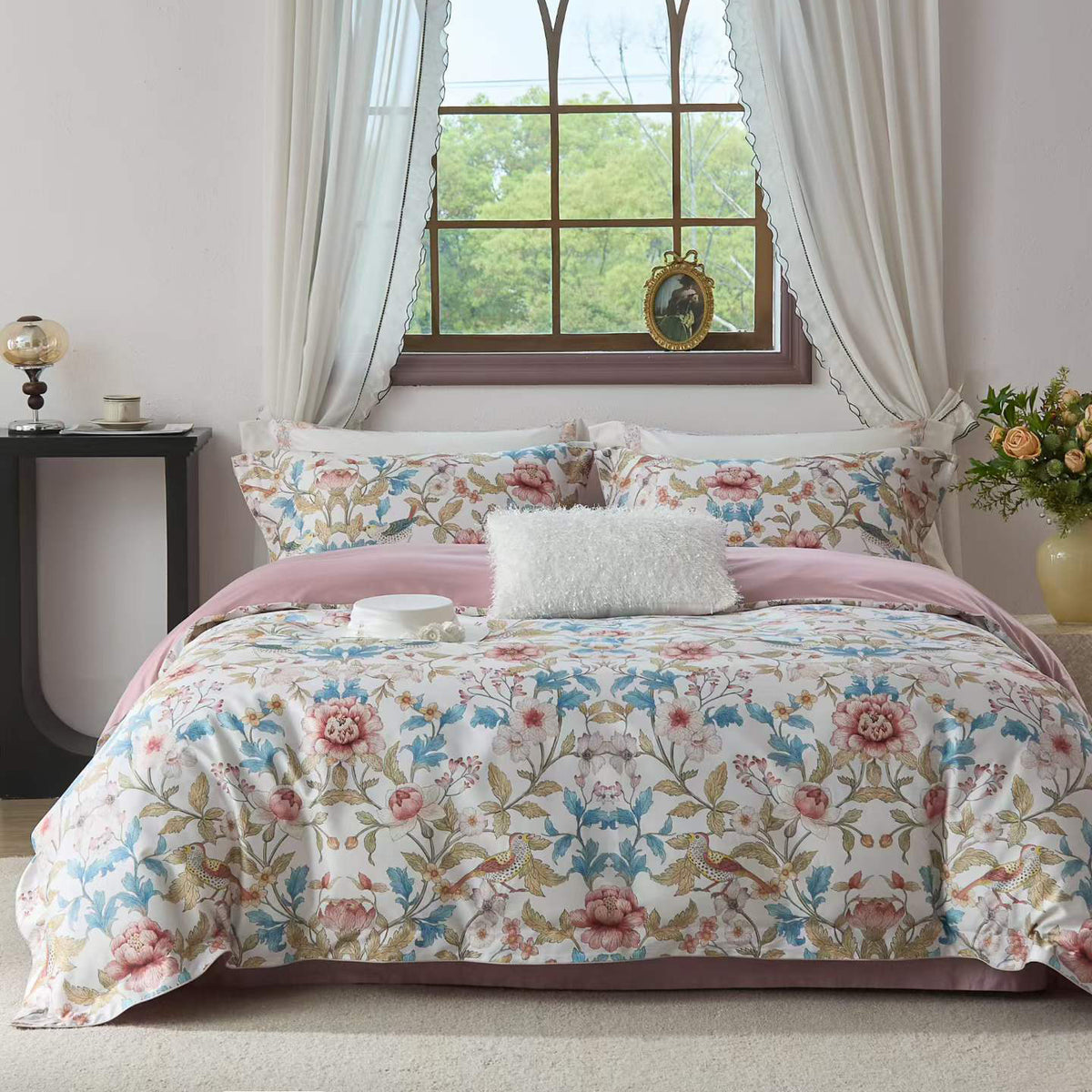 Floral & Bird Print Ultra-Soft Premium Bedding Set | 3CARATS