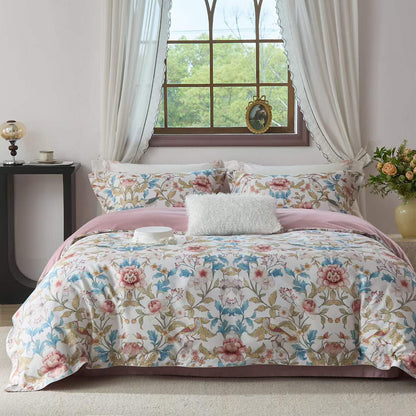 Floral & Bird Print Ultra-Soft Premium Bedding Set | 3CARATS