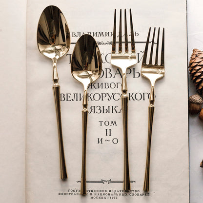 Frace Titanium Gold Slim Waist Cutlery Set | 3CARATS