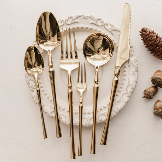 Frace Titanium Gold Slim Waist Cutlery Set | 3CARATS