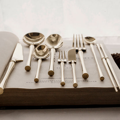 Frace Titanium Gold Slim Waist Cutlery Set | 3CARATS