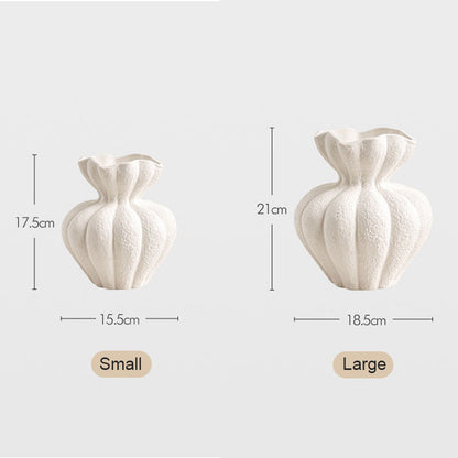 French Elegant Petal-Shaped Ceramic Vase | 3CARATS