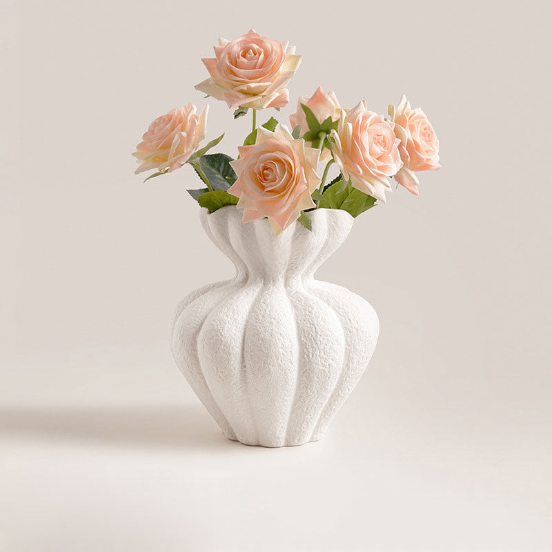 French Elegant Petal-Shaped Ceramic Vase | 3CARATS