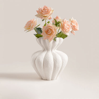 French Elegant Petal-Shaped Ceramic Vase | 3CARATS