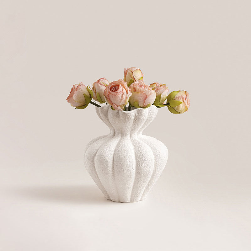 French Elegant Petal-Shaped Ceramic Vase | 3CARATS