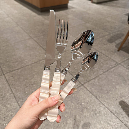 French Nacre Flatware Set with Nacreous Luster | 3CARATS