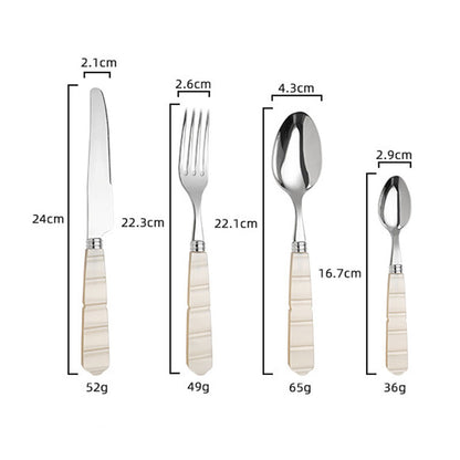 French Nacre Flatware Set with Nacreous Luster | 3CARATS