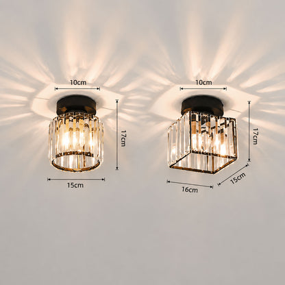 Hallway Crystal Flush Mount Ceiling Light | 3CARATS