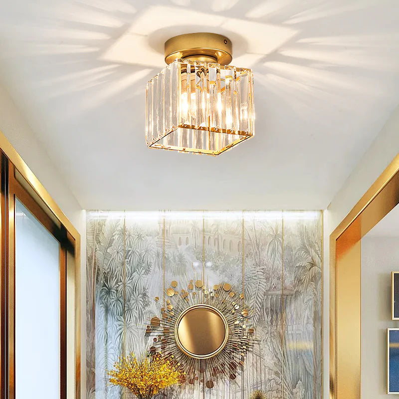 Hallway Crystal Flush Mount Ceiling Light | 3CARATS