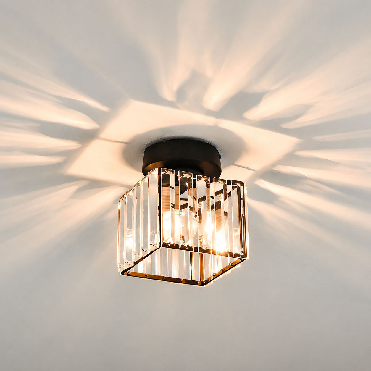 Hallway Crystal Flush Mount Ceiling Light | 3CARATS