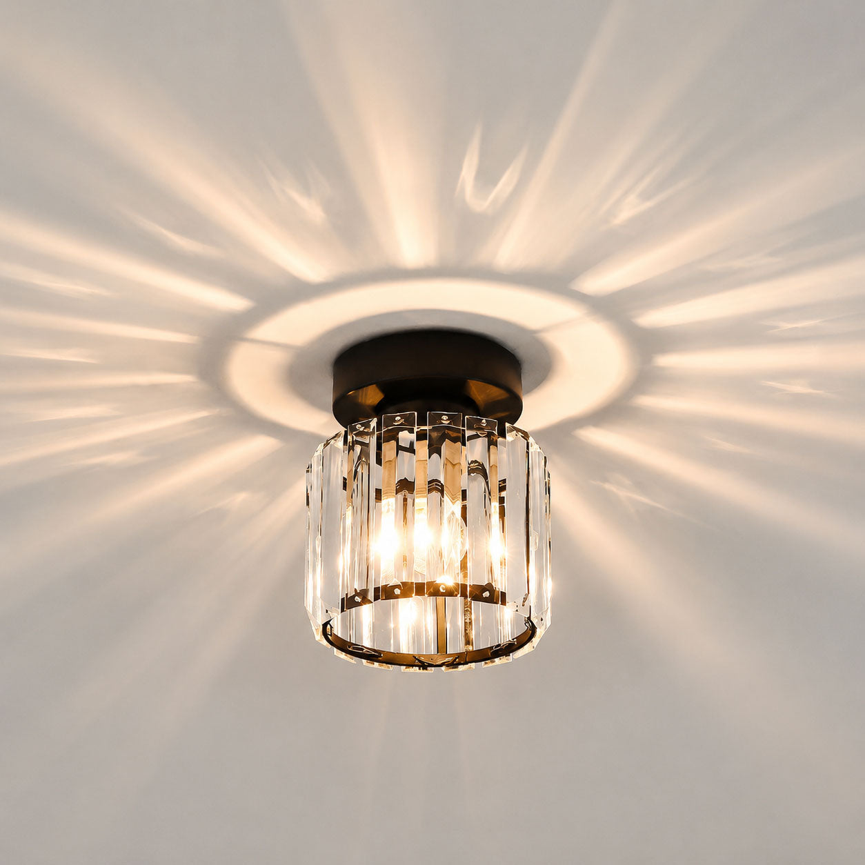 Hallway Crystal Flush Mount Ceiling Light | 3CARATS