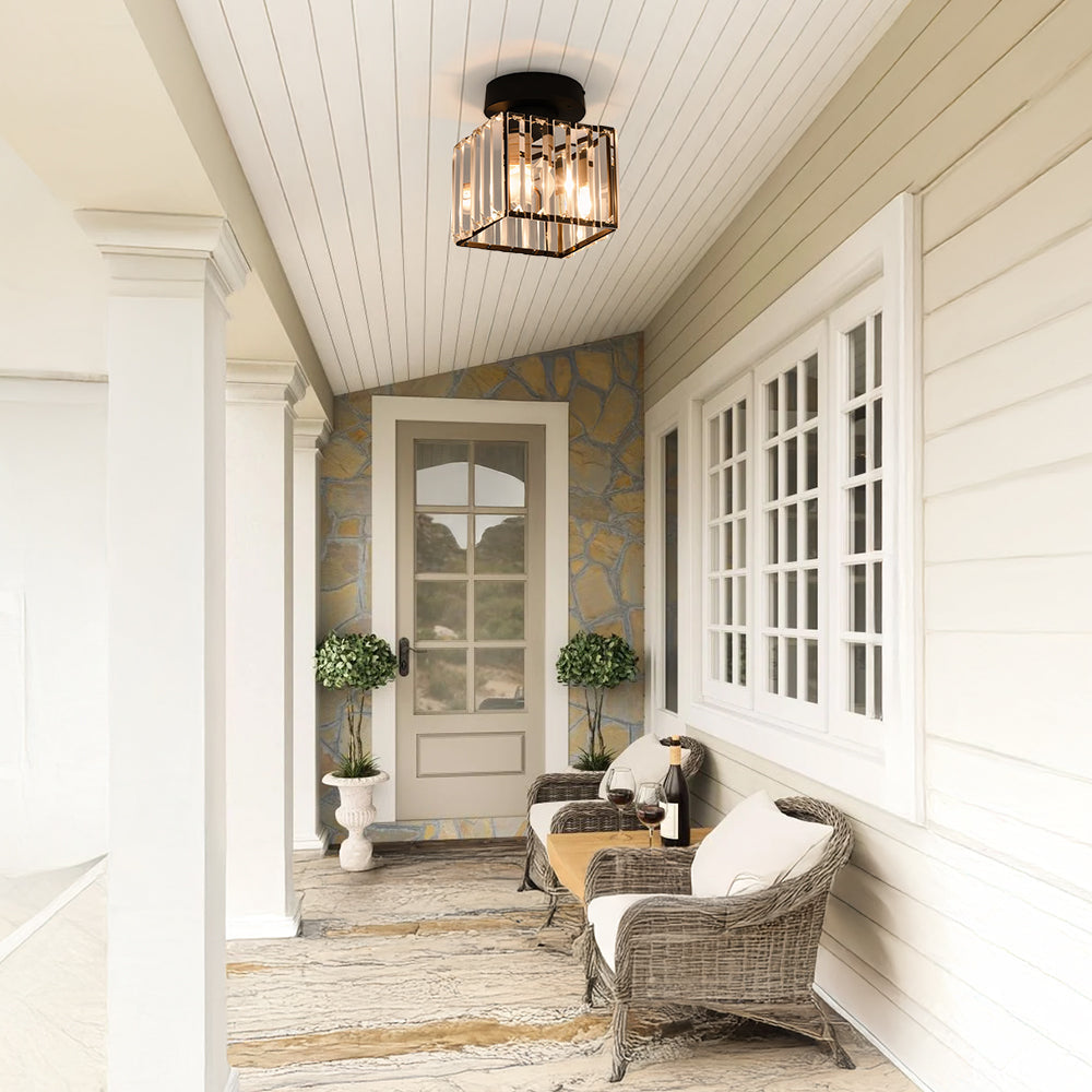 Hallway Crystal Flush Mount Ceiling Light | 3CARATS