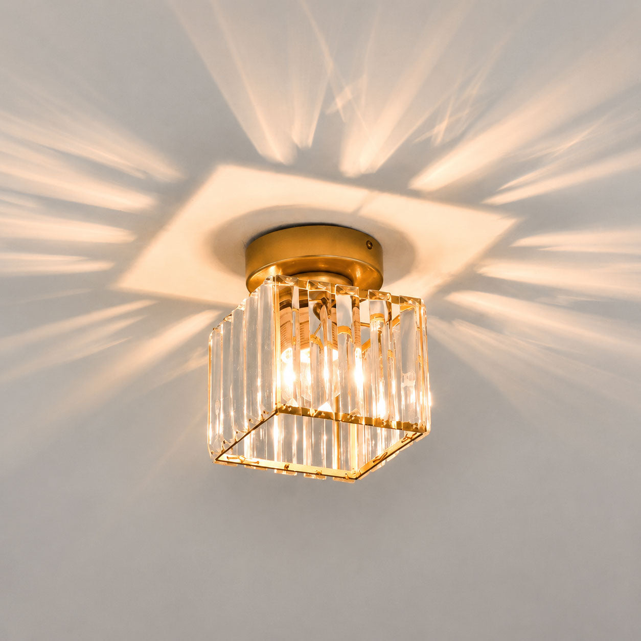 Hallway Crystal Flush Mount Ceiling Light | 3CARATS